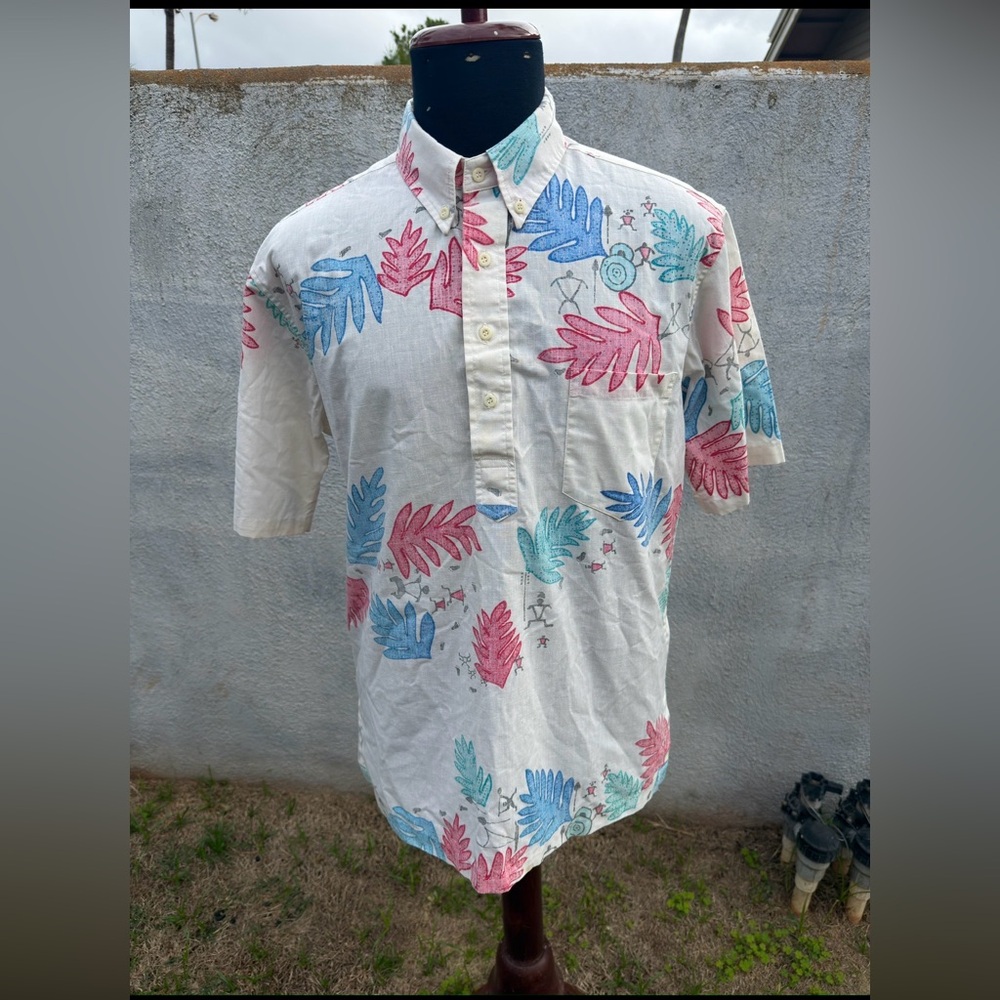 Vintage Reyn Spooner Classic Hawaiian Print Pullover Multicolored Men's Large